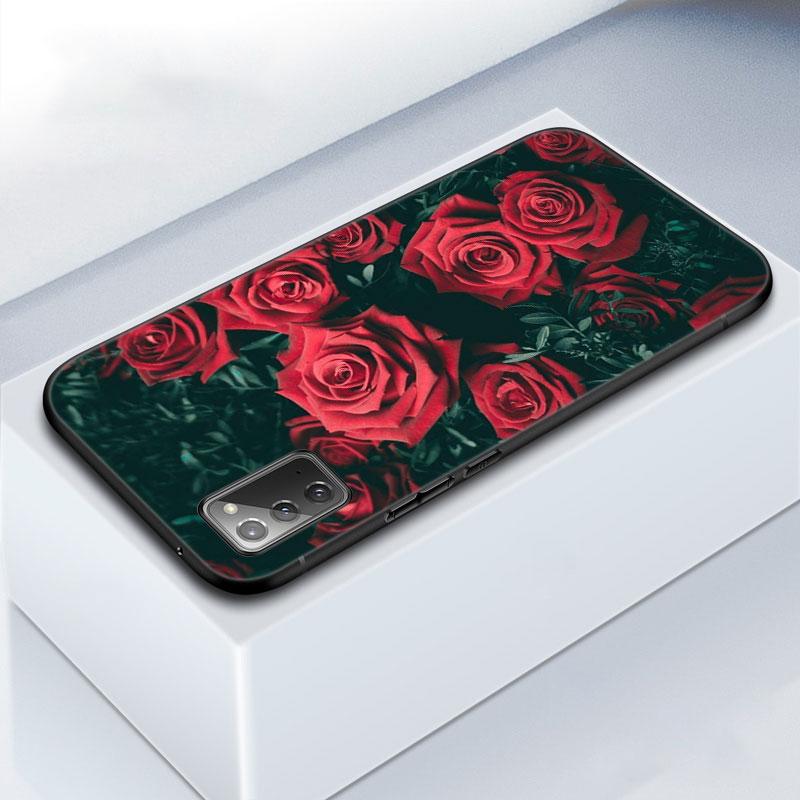 Яркий чехол для телефона с цветами красной розы для iPhone Samsung Galaxy Redmi Xiaomi Oppo OnePlus Note SA 7 8 9 10 11 12 13 14 20 21 22 23 53 54 Pro Max Ultra