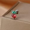 Fashion Stainless Steel Mini Zirconia Stud Earrings For Women Luxury Cute Fruits Helix Tragus Piercing Earrings Party Jewelry