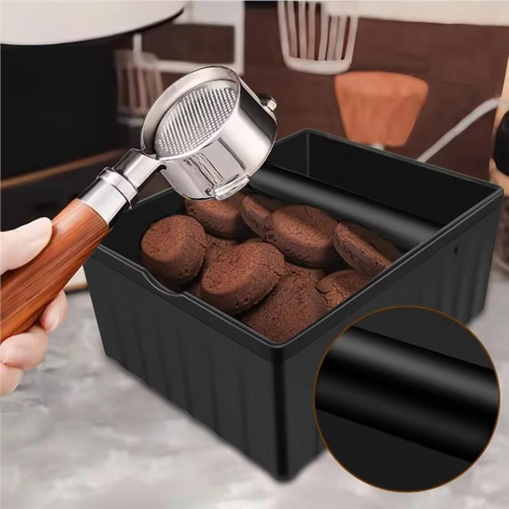 with Tapping Rod Coffee Knock Box Large Capacity Coffee Grind Waste Bin Baristas