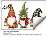 Removable Festive Wall Decor Christmas Gnome Decals Self-Adhesive Waterproof Stickers PVC Goblin Holiday Stickers Peel