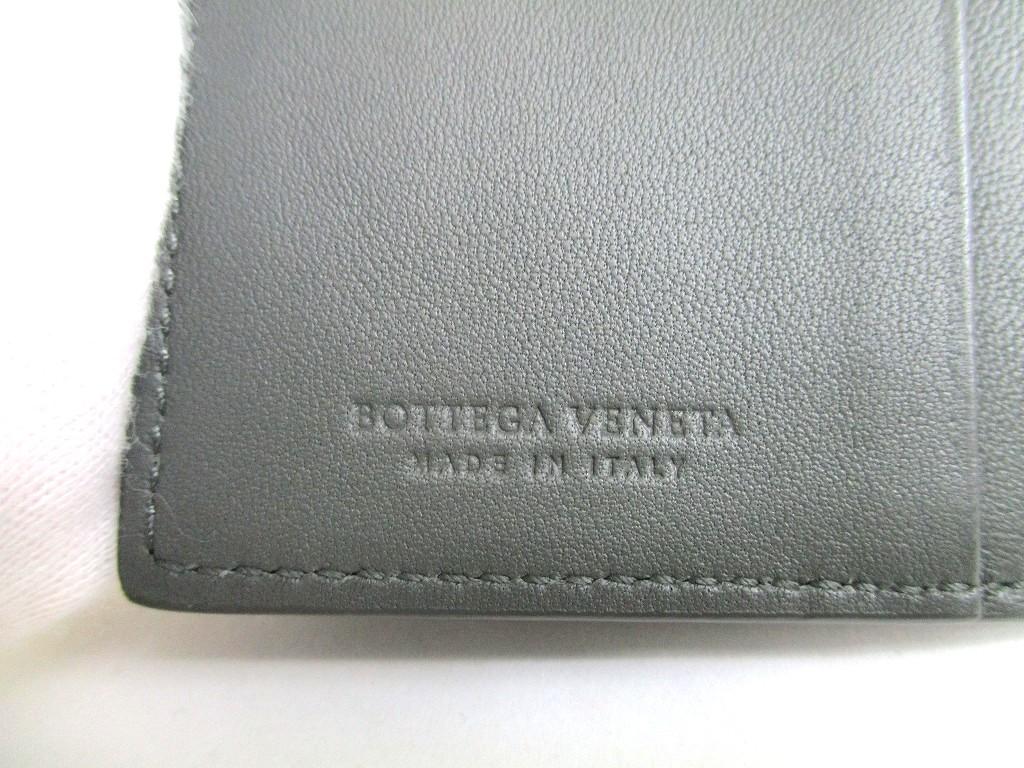 Оригинальный черный кожаный держатель для визиток BOTTEGA VENETA Intrecciato #885 Восстановленный