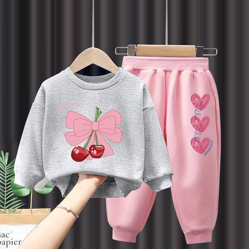 Осенний костюм для девочек, осенняя модная детская одежда, детский спортивный весенне-осенний свитер для девочек