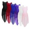 Lyrical Modern Dance Dresses for Kids Girls Sleeveless Tank Dress Ballet Dance Leotard Dress Dancewear
