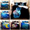 Colorful Fish School Three-Piece Quilt Cover Sheet 3D Digital Printing