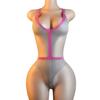 Сексуальный полупрозрачный кружевной боди на шнуровке для женщин Экзотическое боди-комбинезон Горячий с открытой промежностью Сексуальные костюмы