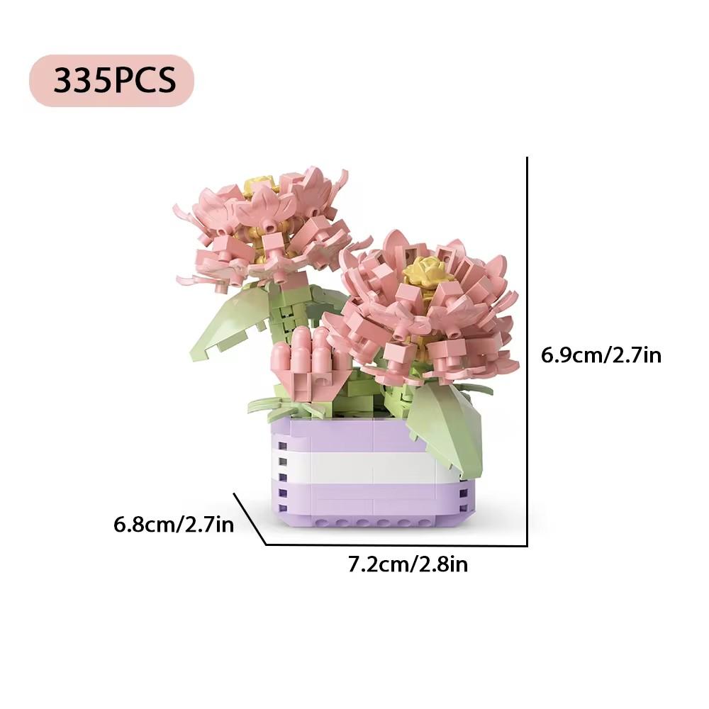 DIY Potted Plants Model Flower Succulents Building Blocks Everlasting Flower Bonsai Tree Gardens Romantic Bricks Kids Kits Toys