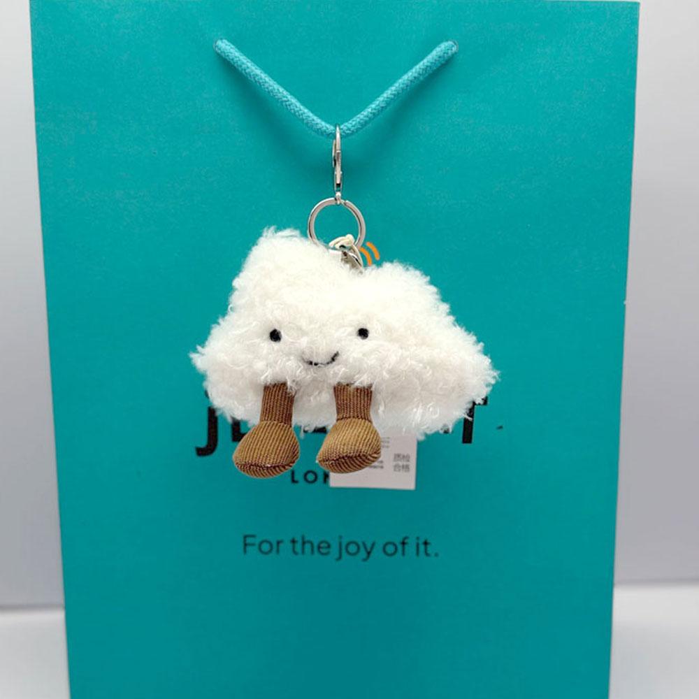 New JC Coffee Bean, Marshmallow, Ladybug, Frog, and Macaron Dessert Keychain & Bag Charm — Plush Toy Gift for Friends