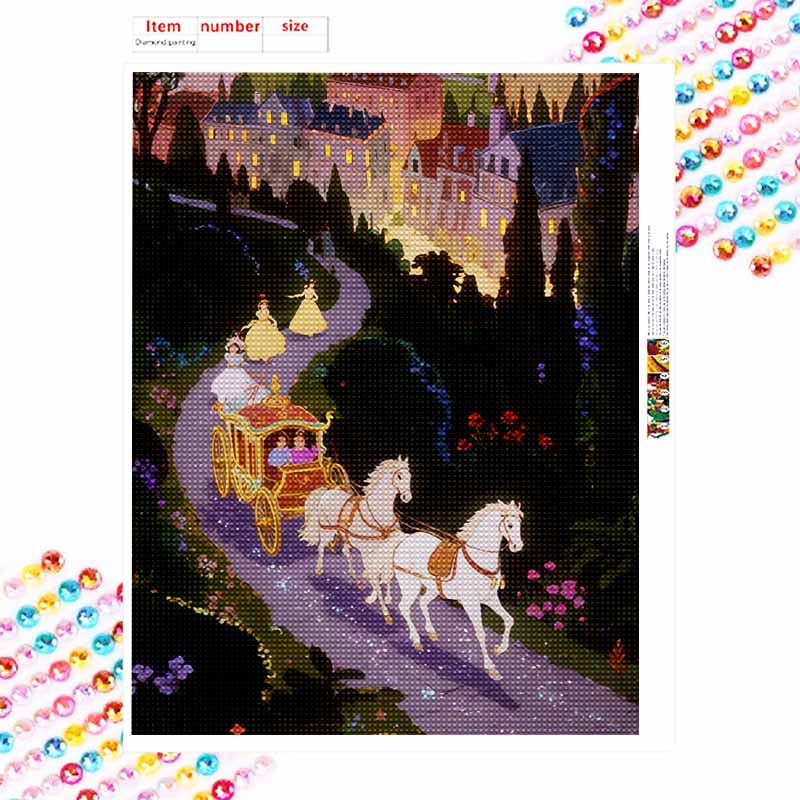 Disney Diamond Art Painting Royal Carriage Home Wall Decor Crafts Adult/Beginner Gift Ideas Home Decor