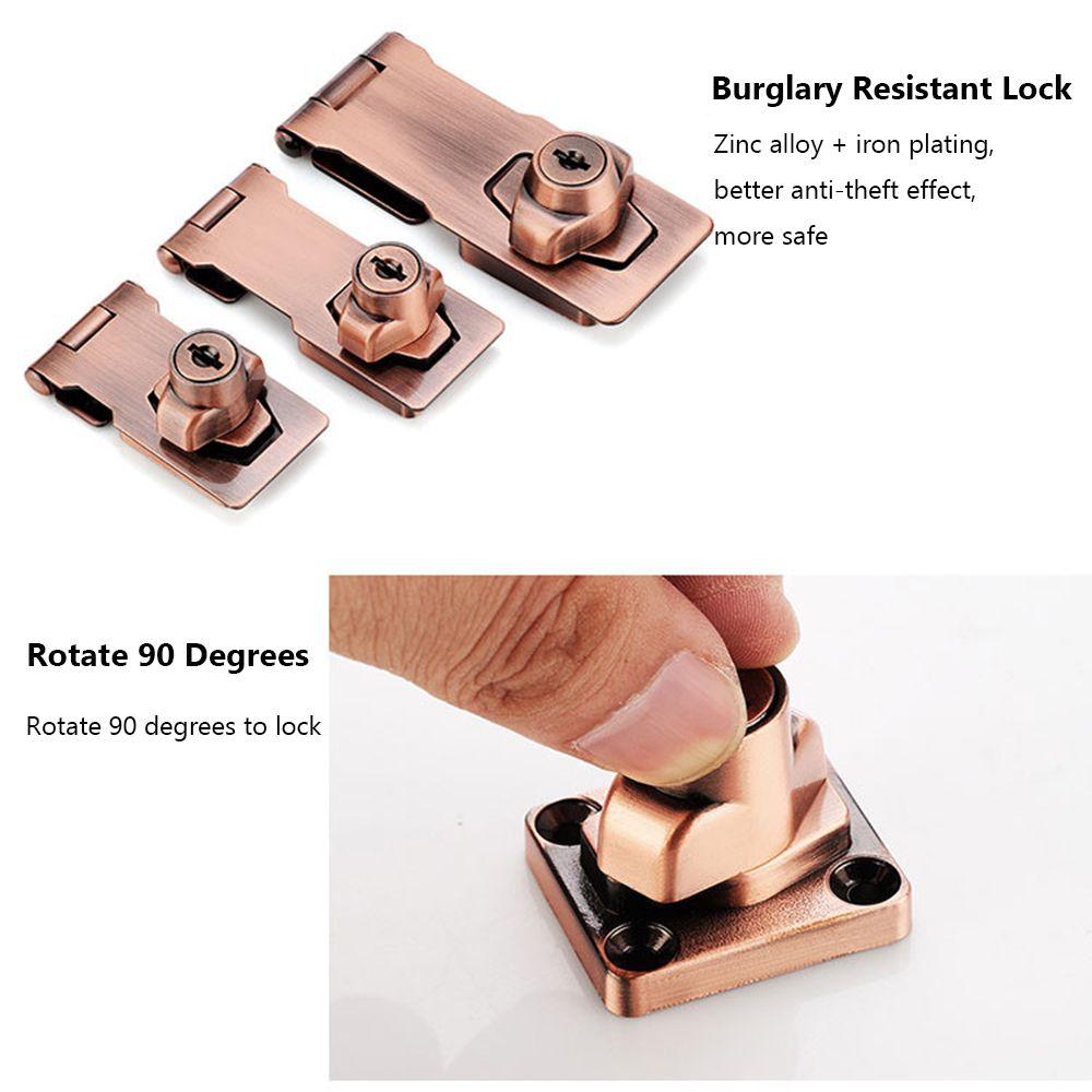 Buckle Zinc Alloy Burglarproof Cupboard Cabinet Keyed Hasp Lock Drawer Door Lock
