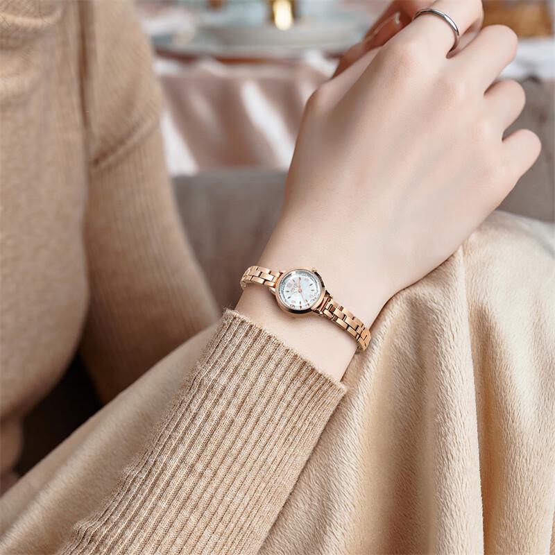 Женские винтажные кварцевые часы Julius с покрытием из розового золота