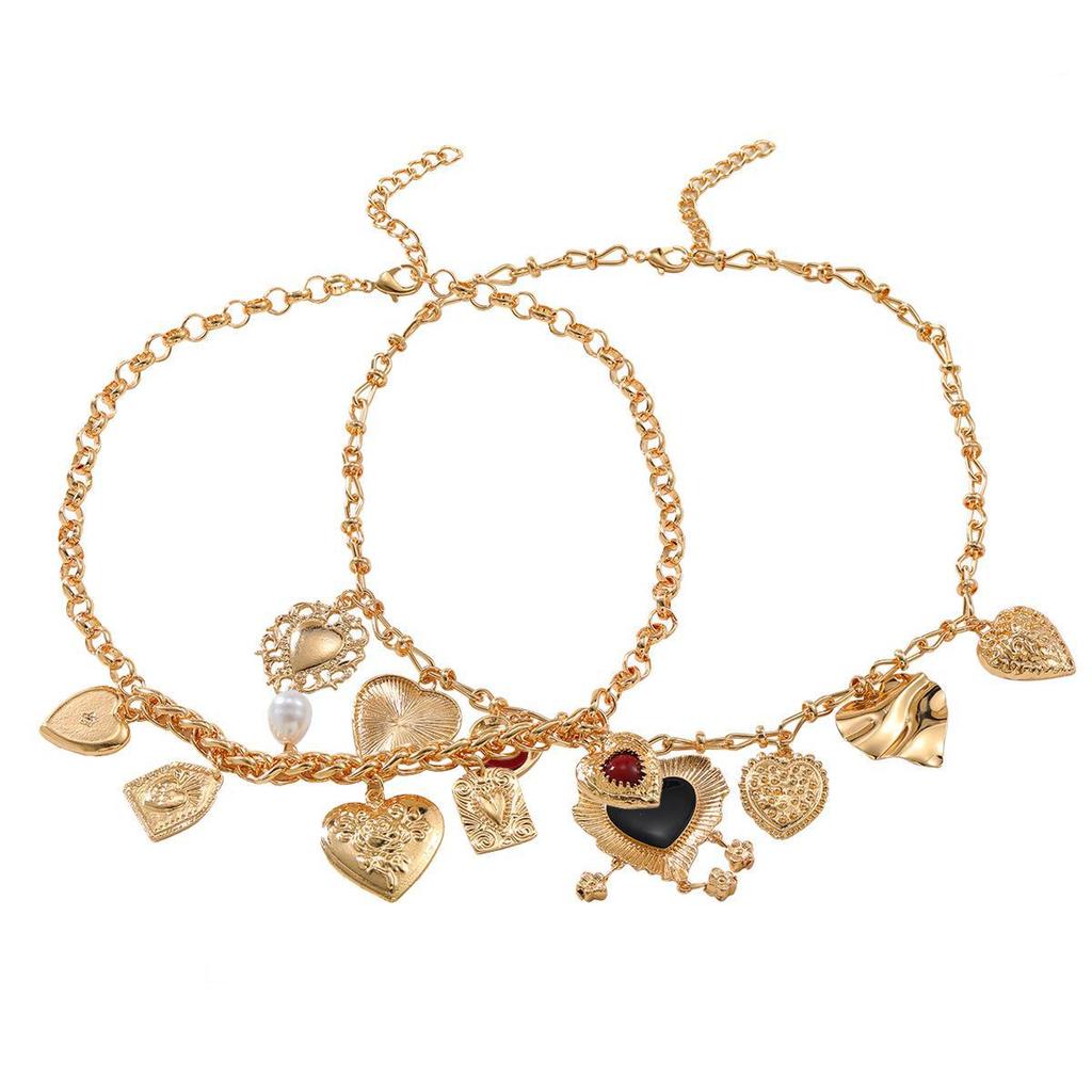 2024 Multi-Layer Metal Love Nameplate Pendant Necklace for Women