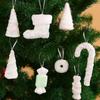 Foam Christmas Hanging Pendant Flocking Ice Cream Pendant Creative Candy Cane Ornament New Year