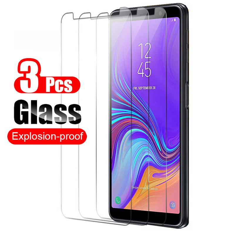 3pcs Tempered Glass for Samsung Galaxy A9 2018 A7 A8 A6 J4 J6 Plus Protection Screen Protector A920F