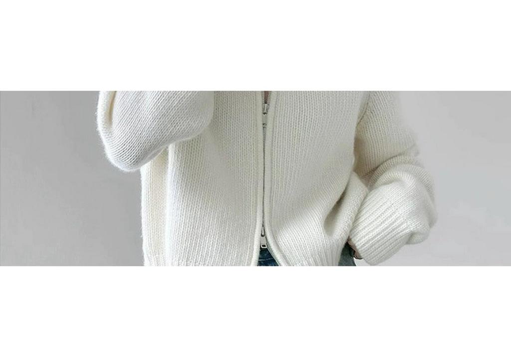 Женский кардиган из 100% чистой шерсти, двойная пряжа - Короткий, Утолщенный Осенне-Зимний свитер