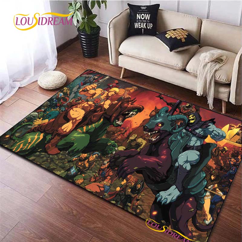 He-man masters Cartoon Carpet for Living Room Bedroom Rug Kitchen Kids Door Unslip Floor Mat Birthday gift photography props Rug