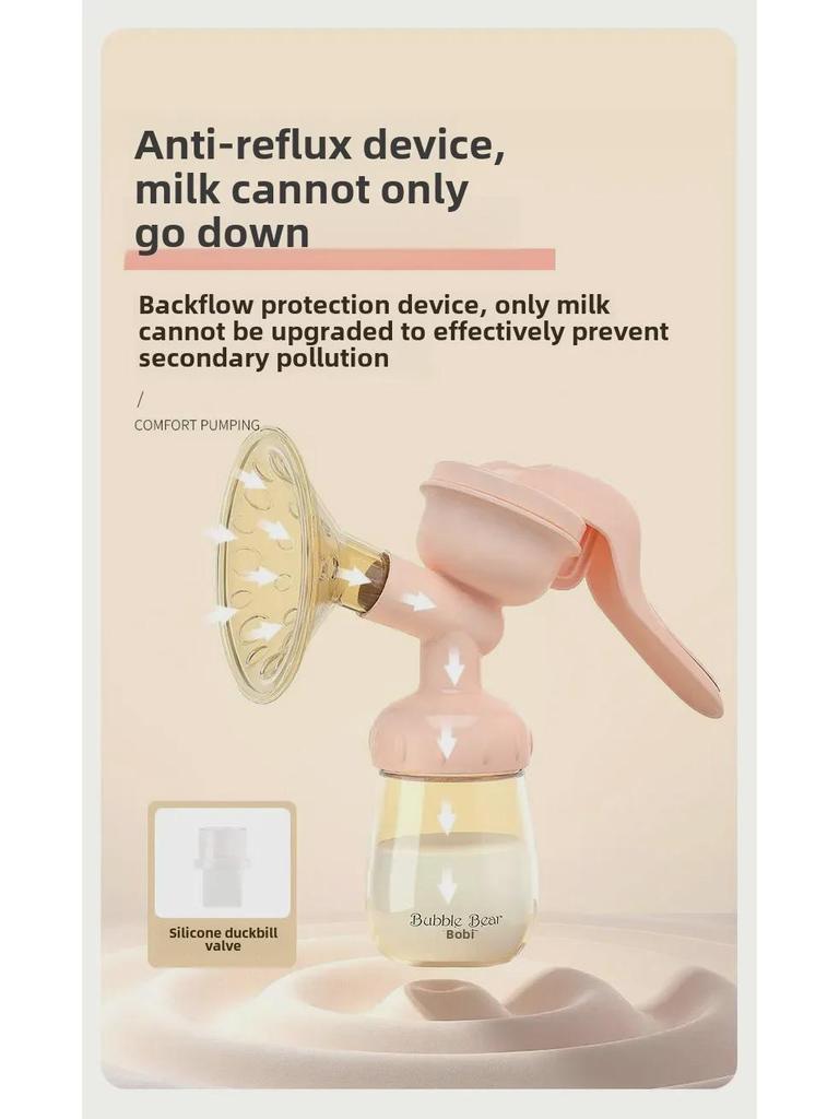 Ручной молокоотсос Bubbi Bear: Мощное, безболезненное всасывание, удобное, портативное и бесшумное для беременных и родивших женщин