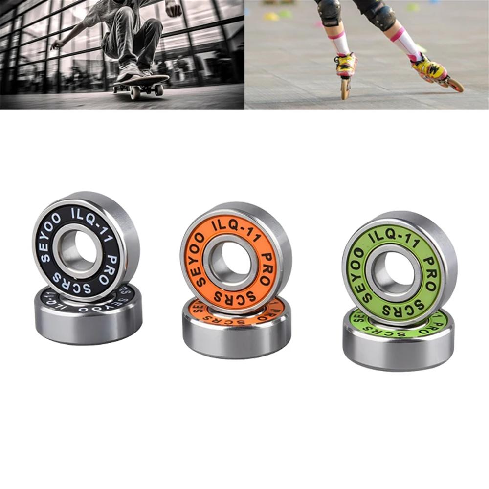8PC Bearings High-speed Bearings Are Suitable Forskateboard Long Board Inline Roller Skates and Ice Skates with Low Noise