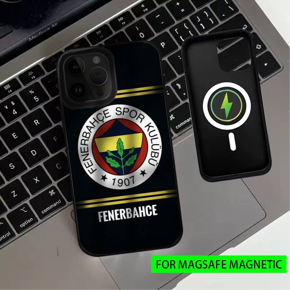 Крутой чехол для телефона с узором Фенербахче-Турция для iPhone 17, 16, 15, 14, 13, 12, 11 Plus, Pro Max Магнитный для Magsafe Беспроводной зарядки