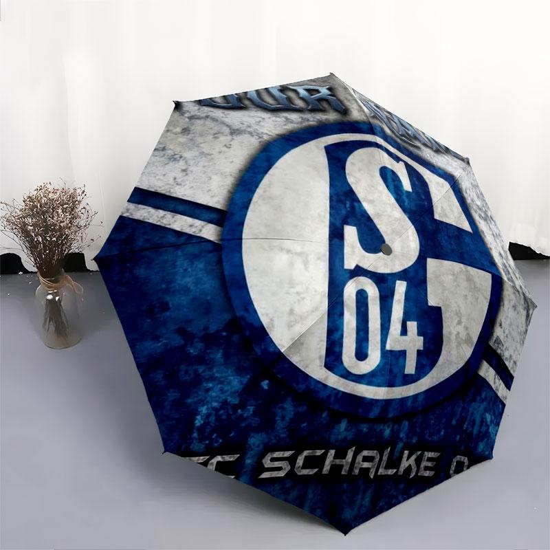 1 шт. Автоматический складной зонт - FC Schalke 04 С индивидуальным узором из имен, Портативный и складной дизайн с 8 спицами, Рождественские и Дни рождения Подарки