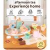 Tea Sets for Toddlers Wooden Play House Pretend Food Toy Sets for Kids Kitchen Accessories, Party Role Playing Toys Girls Gift