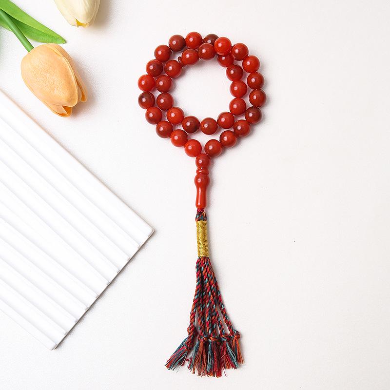 Классические исламские четки из 33 бусин с кисточкой