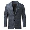 Men's Plaid Lapel Long Sleeved Suit Jacket Casual Suit Top Coat