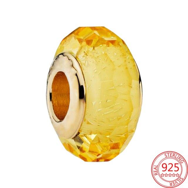 925 Sterling Silver Glass Beads Charms for Jewelry DIY Making Fit Original Bracelets Bangles for Women Gift