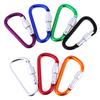 2Pcs Random Aluminum Carabiner D-Ring Key Chain Clip Outdoor Hook Buckle