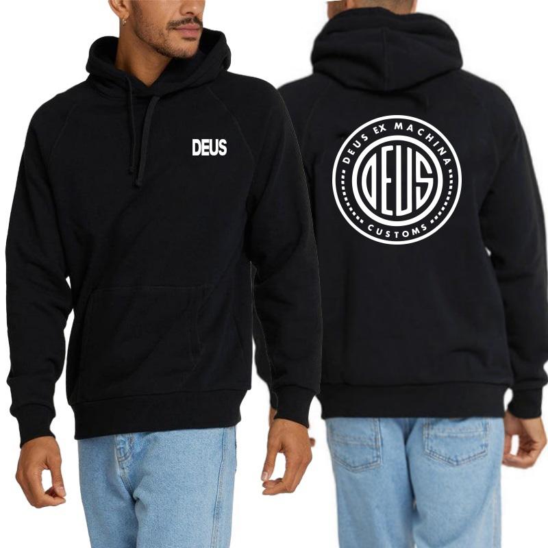 DEUS EX MACHINA Мужская Женская Худи с Принтом Букв Оверсайз Худи Свитшот Осень 2025 Y2k Пуловер с Капюшоном Топы из Чистого Хлопка