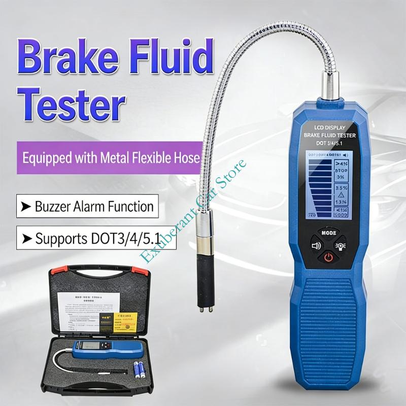 Brake Fluid Analyzers with Bright LED Display for Moisture Content Reading and Alert System
