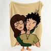 cartoon D Daria T The S Series Throw Flannel Throw Blanket Suitable for Sofa Living Room Bedroom
