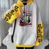Hot Anime Demon Slayer Giyuu Tomioka Printed Hooded Men Women Patchwork Hoodies Plus Size Sweatshirt Harajuku Male Streetwear