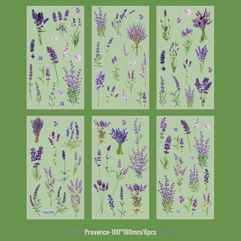 Набор наклеек «Ретро растения и цветы» — водонепроницаемые, прозрачные наклейки из ПЭТ для детских пособий и декора «сделай сам».