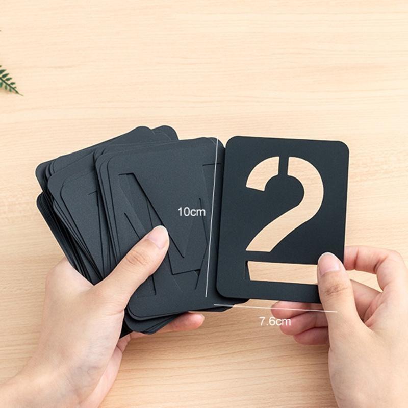 Набор трафаретов с буквами и цифрами, 42 штуки/набор, пластиковые шаблоны для рисования алфавита, набор форм для рисования на стене, домашний декор