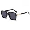 Новые стильные солнцезащитные очки с двойной оправой для близоруких, женские, модный уличный стиль, мужские, для улицы, с защитой от УФ-лучей