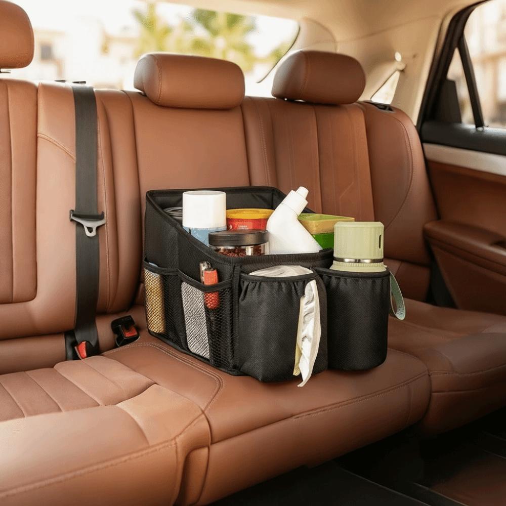 Multi-Pocket Car Storage Bag Large Capacity Cargo Storage Box Car Seat Organizer Auto Trunk