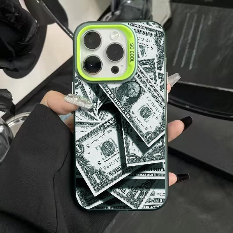 Крутой дизайн банкнот Cool Dollars с полным покрытием Мягкий чехол для телефона Для iPhone 16 16E 15 14 13 12 11 Pro Max X XS XR 7 8 16 Plus SE Чехол