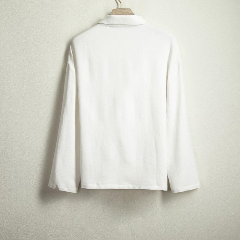 Китайское традиционное платье весна осень хлопок льняная рубашка для мужчин одежда больших размеров винтажный повседневный ханьфу черный кардиган топ