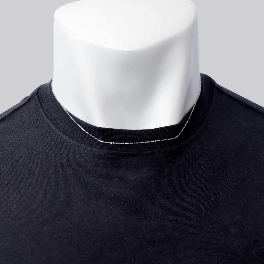 Gold Chain Necklace 18K K18 Red Bean Azuki Piatto Cut Bicolor Width Maximum 45cm Length Adjustable [Lara Christie] 0.9mm Approx. 1.6g Lc97-0007