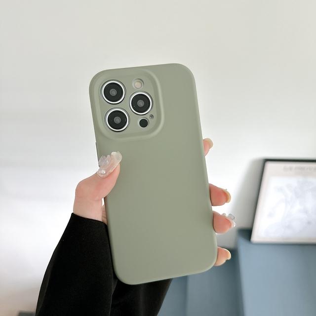 Жидкий силиконовый чехол для мобильного телефона для Iphone 14 13 12 Pro Max 14 Plus, защита камеры, подкладка из микрофибры, чехол «все включено»