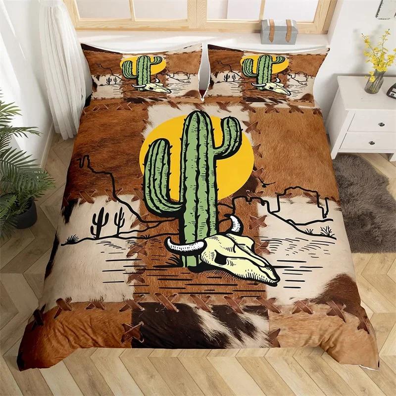 Пододеяльник с изображением животных из фермерской кожи King Microfiber Cowhide Printed, комплект постельного белья в стиле пэчворк для детей, мальчиков и девочек