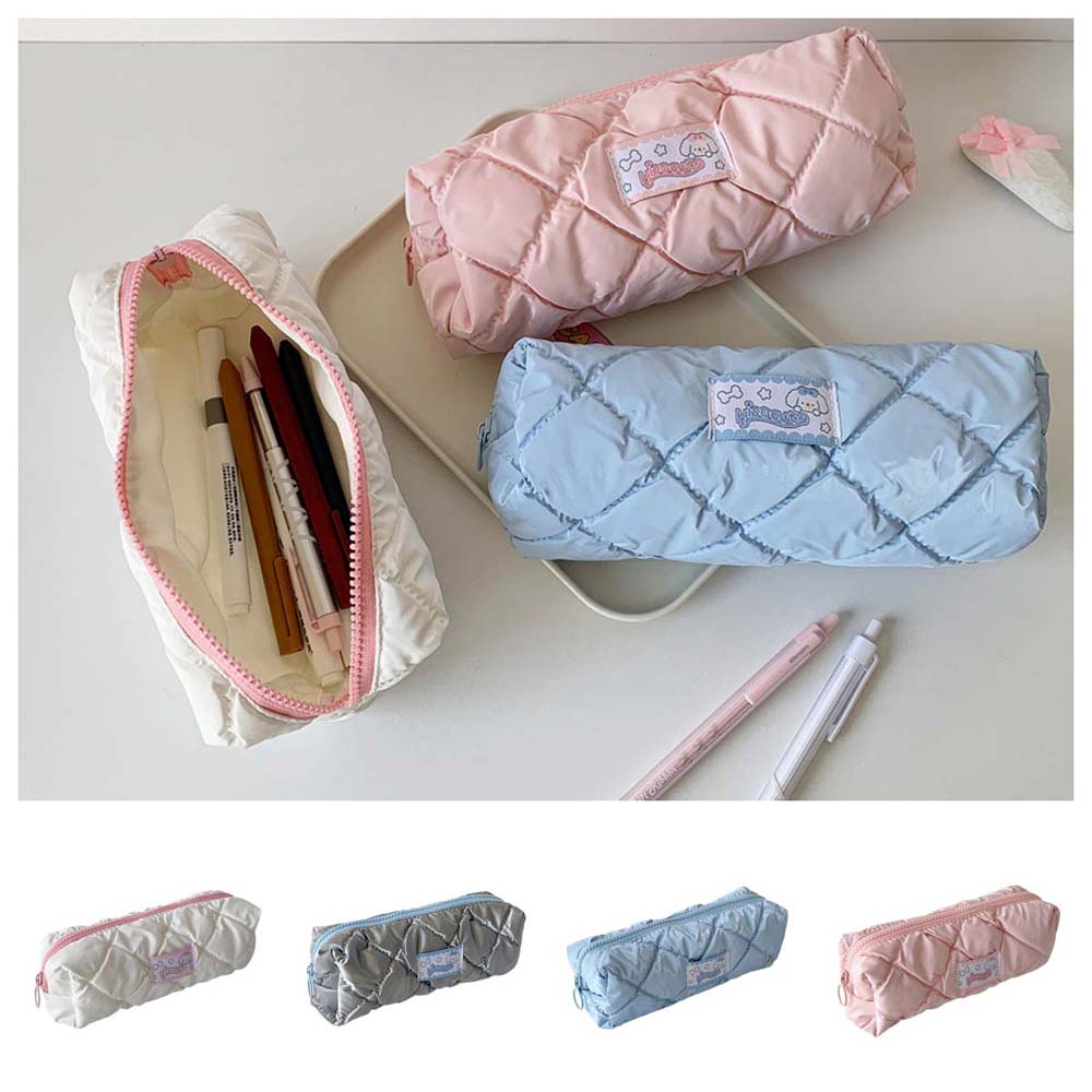 Stationery Organizer Large Pen Bag Cream Candy Color Pencil Case Creative Cosmetic Bag Girls/Boys