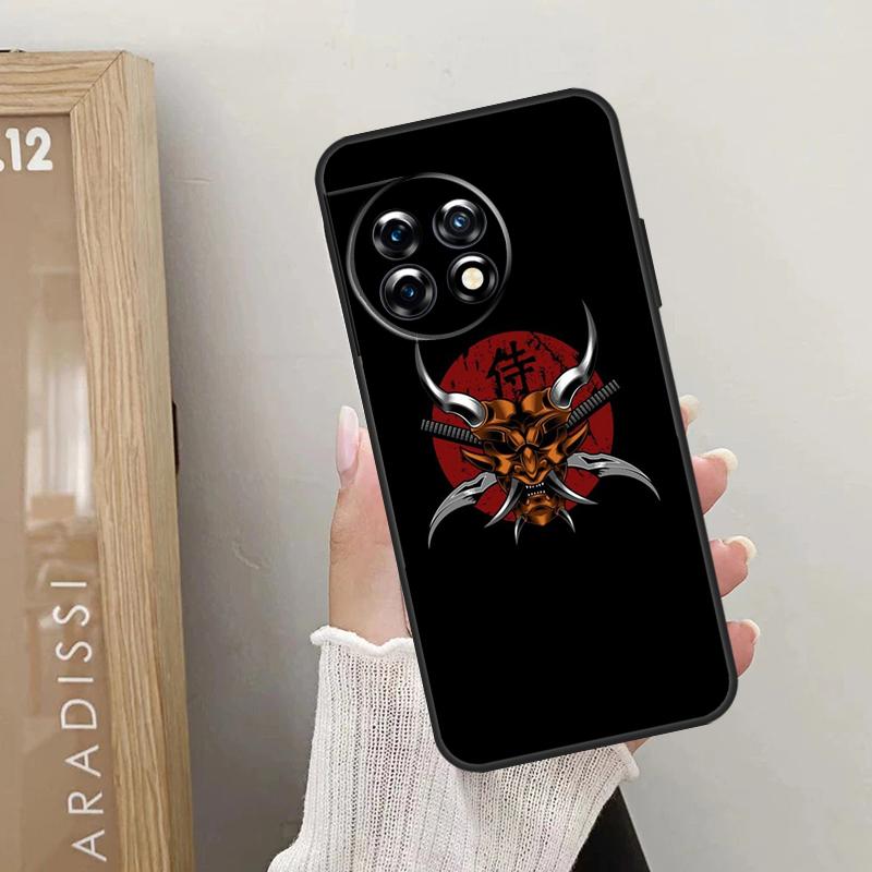 Маска Самурая Чехол Демон Для OnePlus Nord CE 5 3 4 Lite N20 N30 OnePlus 13T 10T 8T 11 12 13 15 R 9 10 Pro Чехол