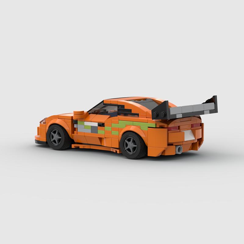 MOC Форсаж1 Кирпичи Supra MK4 Спортивный автомобиль Скорость Чемпионы Гонщик Строительные блоки Автомобили BLOCKMOC Гараж Игрушки для