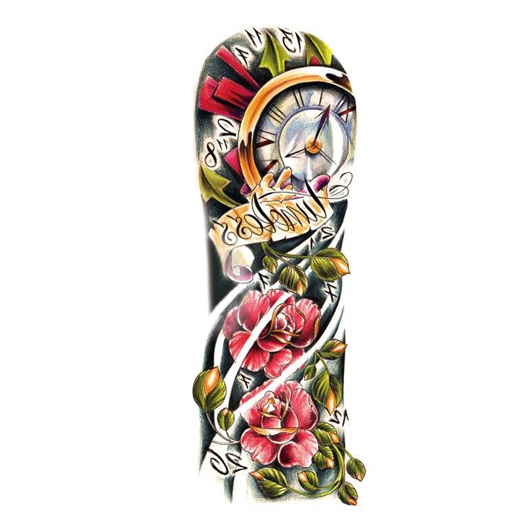 Наклейка на всю руку с татуировкой, большая цветочная наклейка на руку, водонепроницаемая наклейка на всю руку, имитация татуировки, набор Amazon, отдельная татуировка