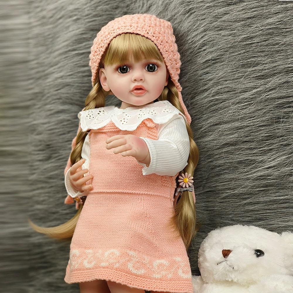 Popular 55cm Reborn Baby Doll Girl Betty Full Silicone Vinyl Body Newborn Doll Can Bath Beautiful Princess Toddler Doll Baby Toy for Kid Birthday Gift