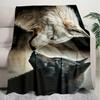 1PC Wolf Elements printed blanket, all season lightweight home office outdoor nap multifunctional blanket A9