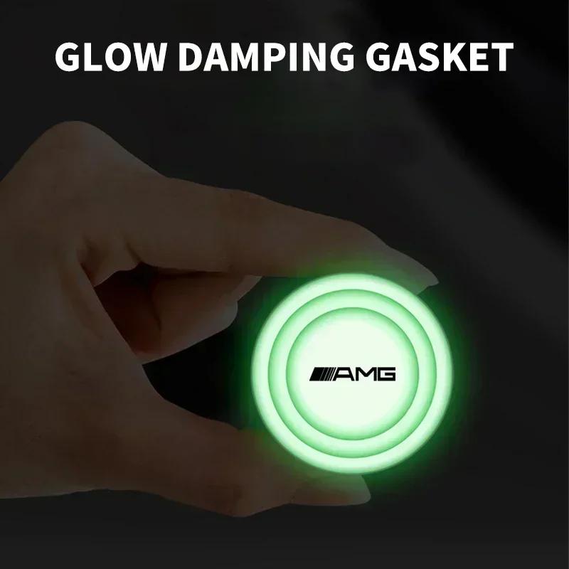 1/2/4pcs Car Trunk Sound Insulation Pad Luminous Shock Absorber For Mercedes Benz AMG W204 W205 W203 W211 W212 W213 W201 W210 w5
