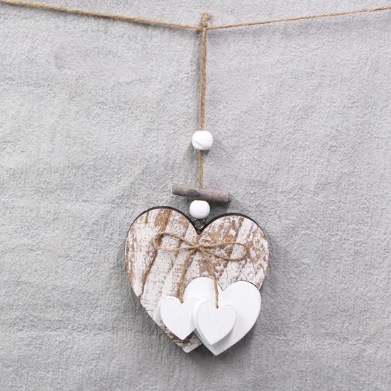 Форма сердца DIY украшения свадебный подвесной кулон деревянный настенный кулон домашний декор