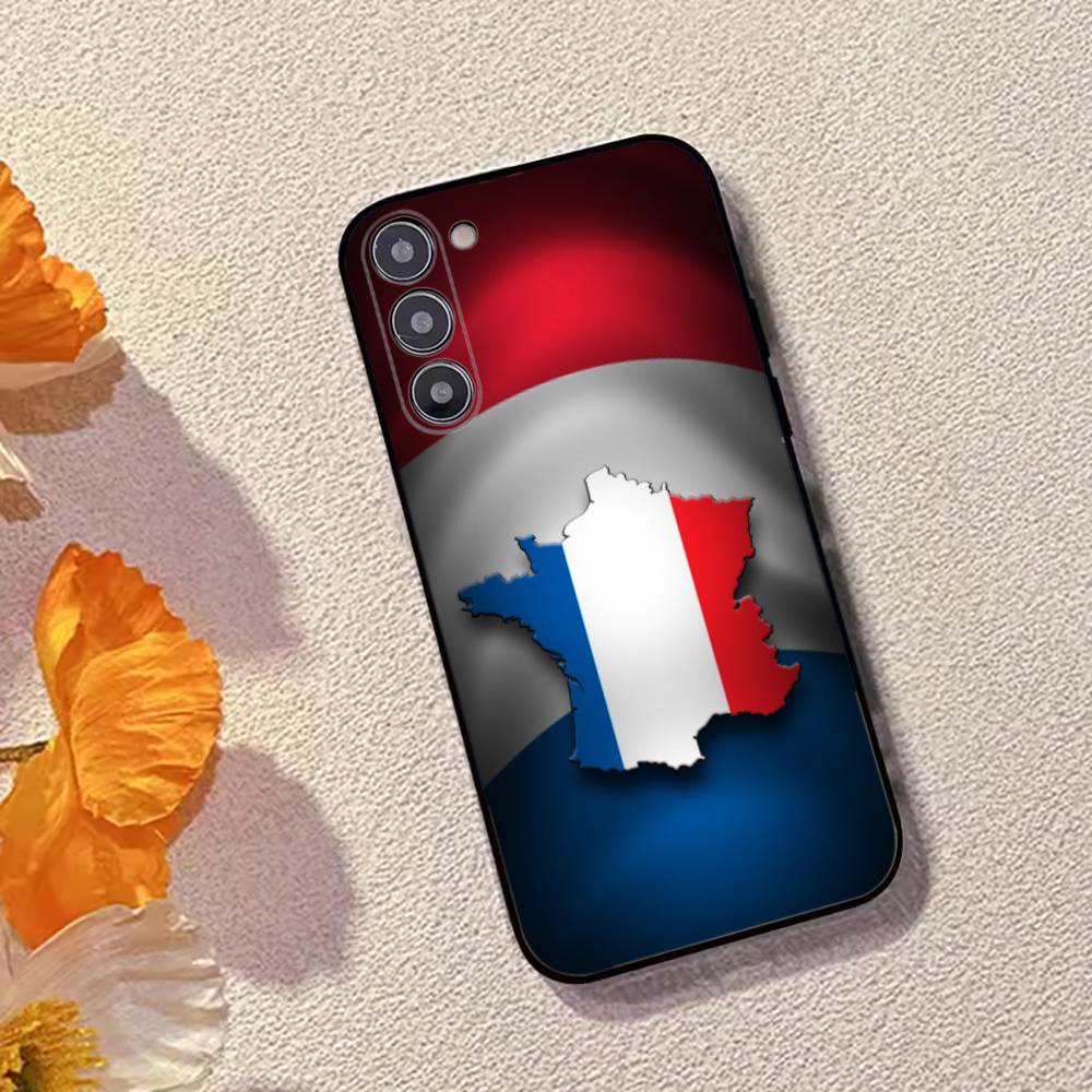 Футбольные соревнования Флаг Франции для фанатов Чехол для телефона Samsung Galaxy A73,A72,A71,A70,A53,A52,A51,Мягкий силиконовый черный чехол
